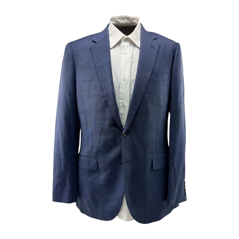 J.Crew Ludlow Slim Fit Blazer 42L Tollegeno 1900 3D Wool Blue 2 Button Jacket